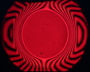 Interferogram of the sheared wavefronts