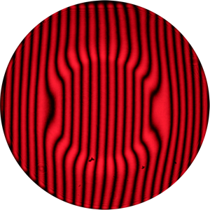 Interferogram of the sheared wavefronts